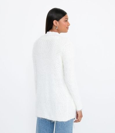 Campera Alargada de Punto con Peluche y Bolsillos 2