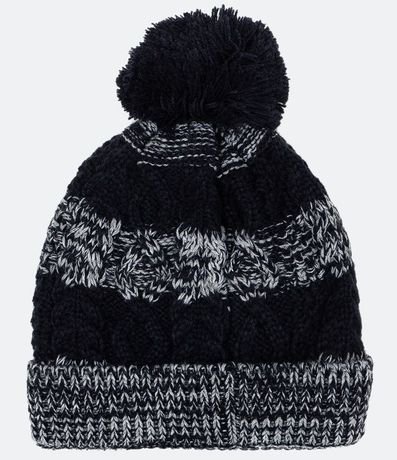 Gorro Infantil con Rayas y Pompon - Talle  U