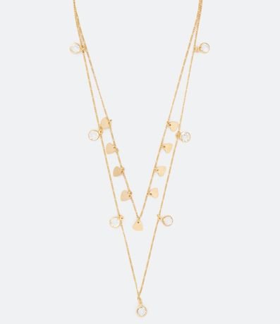 Collar en Capadas de Zircónia y Corazónes