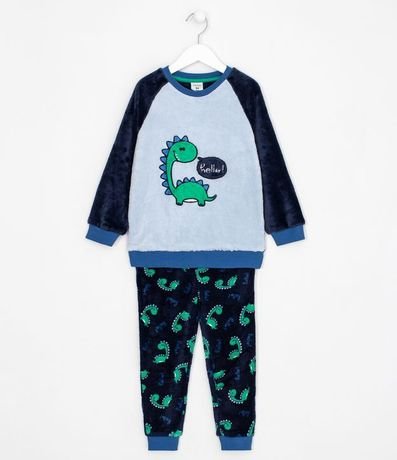 Pijama Infantil con Estampa Dinosaurio - Tam 1 a 4 años 1