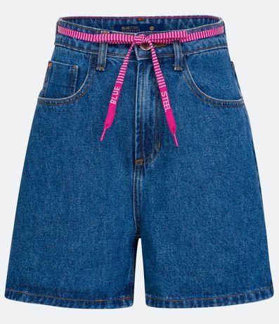Short Jeans Mom con Cinturón de Cordón 5