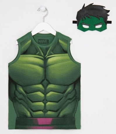 Musculosa Estampa Cuerpo de Hulk con Mascara Tam 4 a 8 años 1