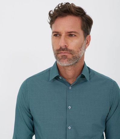 Camisa Skim Manga Larga Estampa Cuadrillé Grid 3