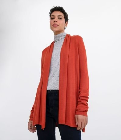 Chaqueta de Punto Larga sin Estampado 3