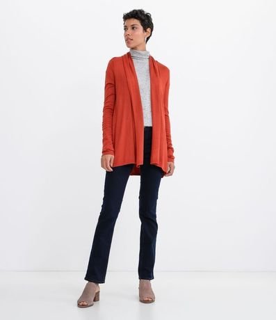 Chaqueta de Punto Larga sin Estampado 5