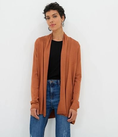 Chaqueta de Punto Larga sin Estampado 2