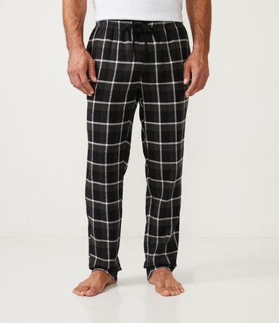 Pantalón de Pijama en Franela Cuadrillé 2