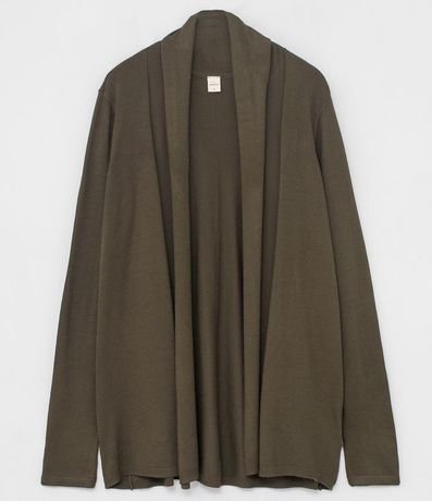 Chaqueta de Punto Larga sin Estampado 4