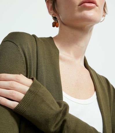 Chaqueta de Punto Larga sin Estampado 3