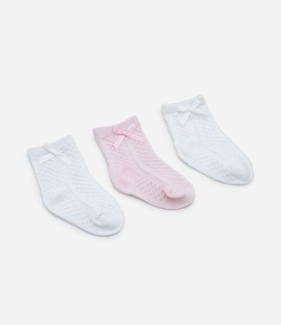 Kit 03 Medias Bebes Texturizadas - Talle 0 a 12 meses 1