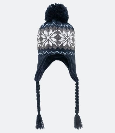 Gorro Infantil Estampa Jacquard con Pompom Tam Único