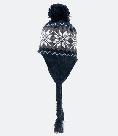 Gorro Infantil Estampa Jacquard con Pompom Tam Único 2