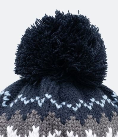 Gorro Infantil Estampa Jacquard con Pompom Tam Único 3