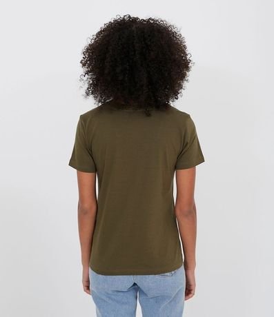 Blusa Alargada Básica en Algodón con Cuello Redondo y Manga Corta 2
