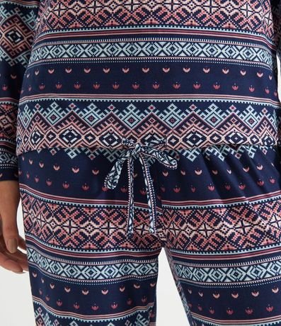 Pijama Toque Suave Manga Larga y Pantalón con Estampa Nordica 3