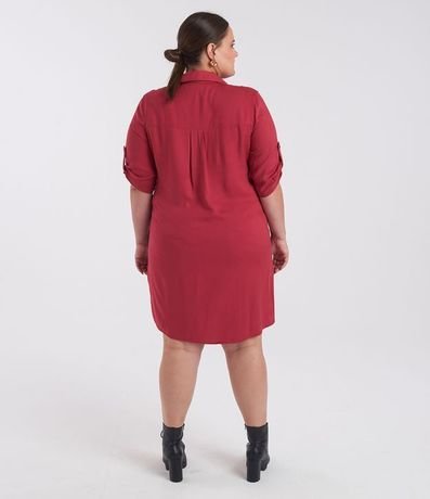 Vestido Chemise Corto sin Estampa y con Bolsillo Curve & Plus Size 2
