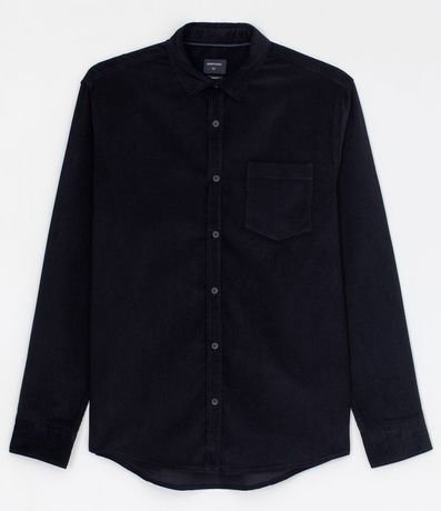 Camisa Confort Lisa con Bolsillo en Terciopelo 6