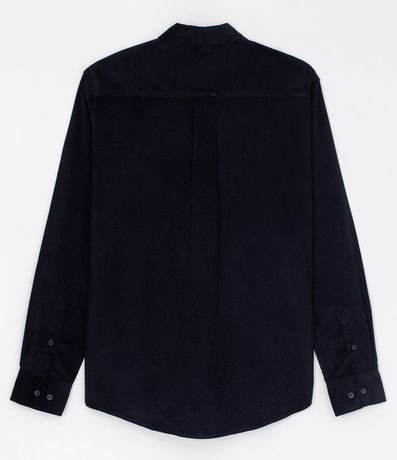 Camisa Confort Lisa con Bolsillo en Terciopelo 7