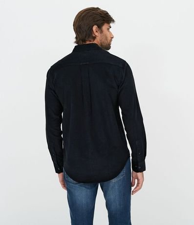 Camisa Confort Lisa con Bolsillo en Terciopelo 2