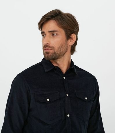 Camisa Confort en Terciopelo Liso 3