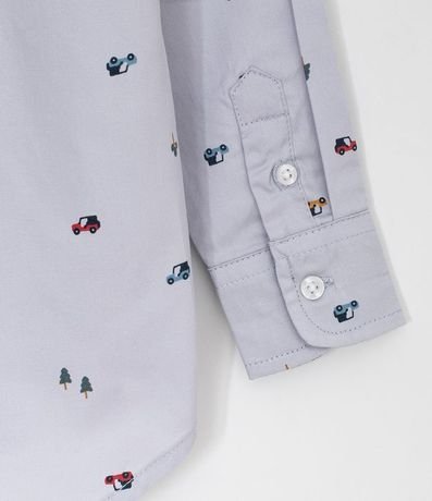 Camisa Infantil Estampa Carros con Bolsillo Tam 1 a 4 años 4