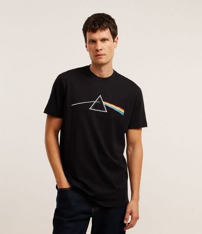 Remera Confort Fit Estampa Pink Floyd Prism 1