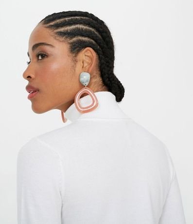 Blusa Alargada de Punto con Cuello Alto 4