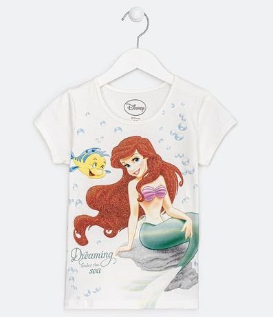 Blusa Infantil Estampado Ariel Princesas - Tam 4 a 12 años 1
