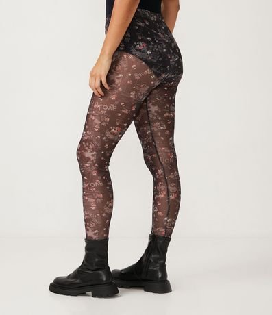 Pantalón Legging Cintura Alta con Estampado Floral 3