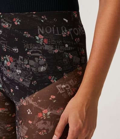 Pantalón Legging Cintura Alta con Estampado Floral 4