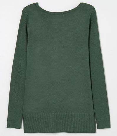 Suéter Alargado en Punto con Cuello Barco 7