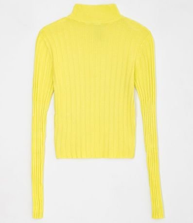 Blusa de Punto Acanalado con Cuello Alto y Manga Larga 5
