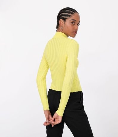 Blusa de Punto Acanalado con Cuello Alto y Manga Larga 2
