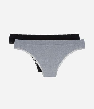 Kit 02 Bombachas Bikini de Microfibra Sin Costura 4