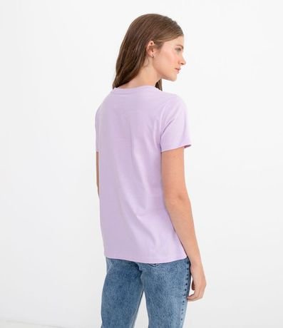 Blusa Alargada Básica en Algodón con Cuello Redondo y Manga Corta 2