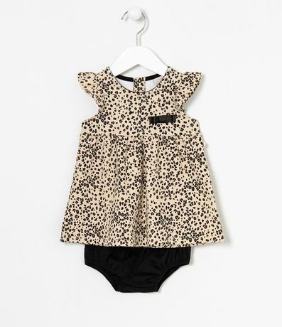 Vestido Infantil Estampa Animal Print y Bikini Tam 0 a 18 meses 1