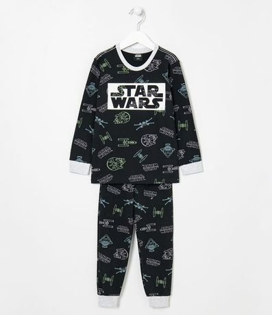 Pijama Largo Estampa Star Wars Tam 4 a 14 años 1