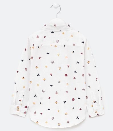 Camisa Manga Larga Estampa Mini Íconos - Tam 5 a 14 2