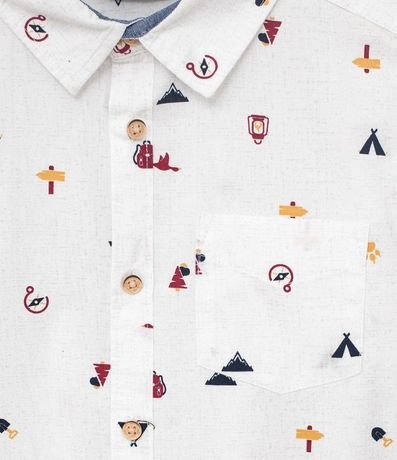 Camisa Manga Larga Estampa Mini Íconos - Tam 5 a 14 3