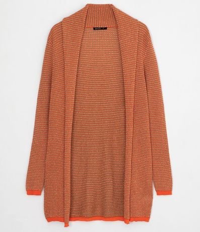 Cardigan Largo en Tricó con Hilo Platinado 5