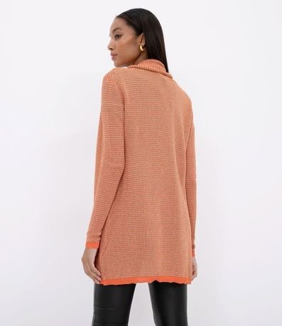 Cardigan Largo en Tricó con Hilo Platinado 2