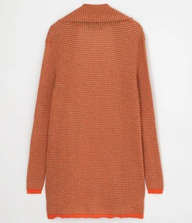 Cardigan Largo en Tricó con Hilo Platinado 4