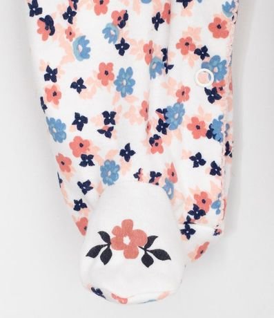 Mono Infantil con Pie Estampa de Flores - Talle RN a 18 meses 3
