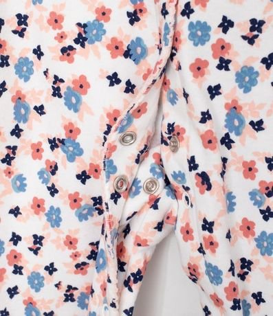 Mono Infantil con Pie Estampa de Flores - Talle RN a 18 meses 4
