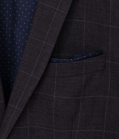 Blazer Super Slim Cuadrillé en Poliviscose 3