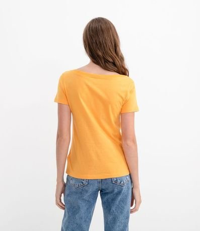 Blusa Básica en Algodón con Escote V y Manga Corta 2