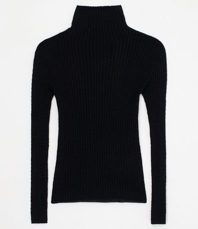 Blusa Cuello Alto en Tejido de Punto con Puntos Diferentes 6