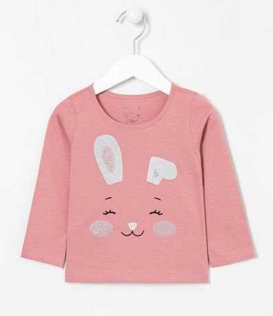 Blusa Estampa de Conejos con Brillo - Tam 1 a 5 años 1