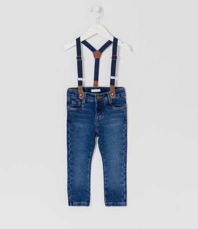 Pantalón Infantil en Jeans con Tirantes - Talle 1 a 5 años 1