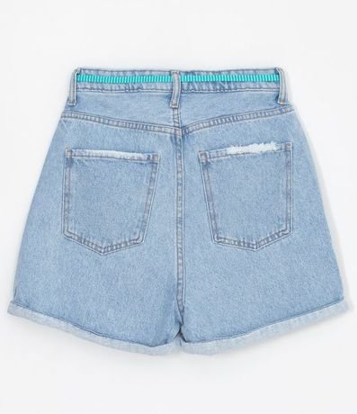 Short Jeans Mom con Cinturón de Cordón 6